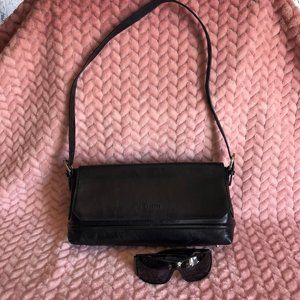 Mancini Black Leather Purse